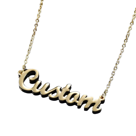 Solid Gold Personalized 10k Gold Necklace 10k Gold Personalized