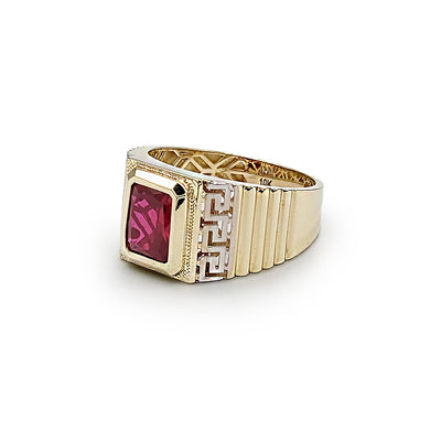 Bague pour homme or ruby - RI032 5